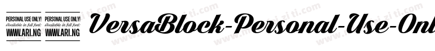 41 VersaBlock-Personal-Use-Only字体转换